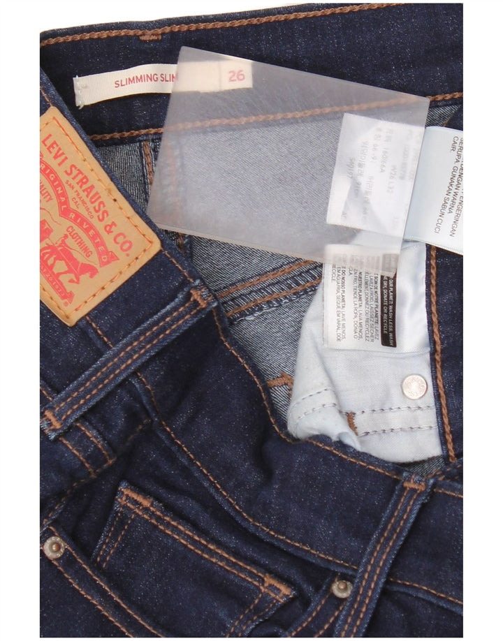 Levi's Slim Fit Jeans für Damen, W26, L32, Marineblau, Baumwolle