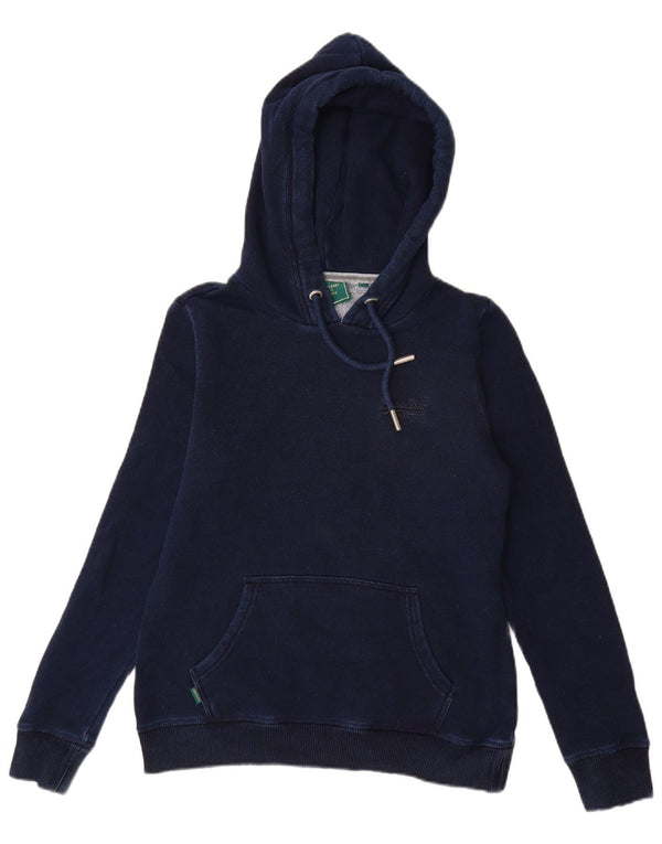 SUPERDRY Damen-Kapuzenpullover, Größe S, Marineblau, Baumwolle