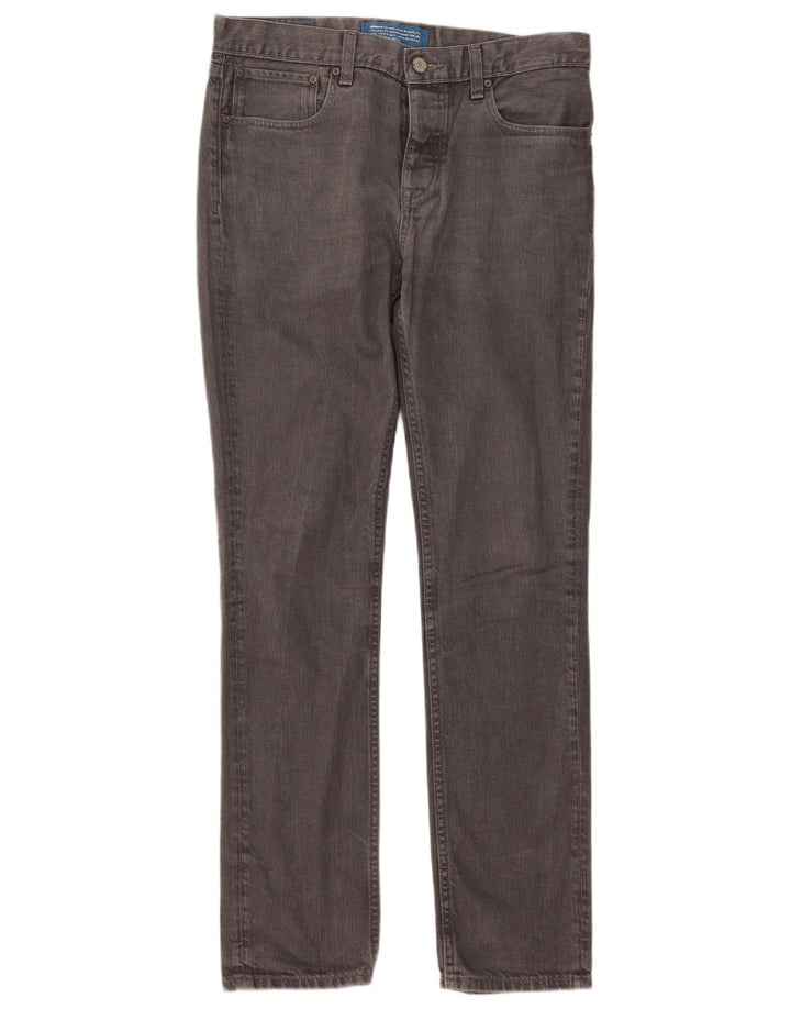 Adidas Herren Slim Jeans W34 L34 Graue Baumwolle
