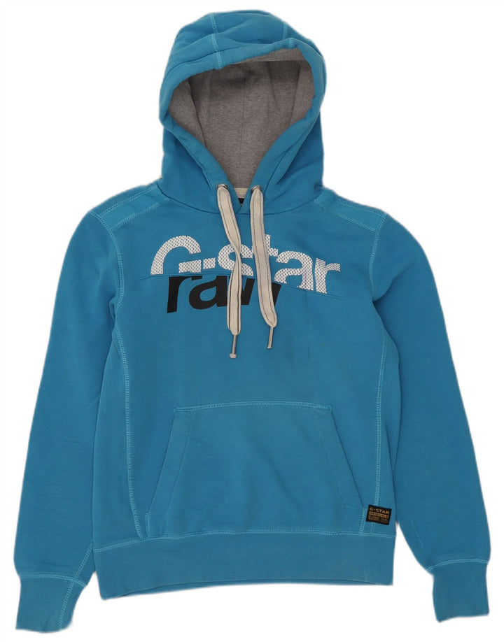 G-Star Herren-Kapuzenpullover mit Grafik, Größe S, Blau, Baumwolle