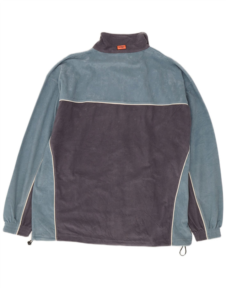 Diadora Herren Fleecejacke UK 42 XL Blaues Colourblock-Polyester
