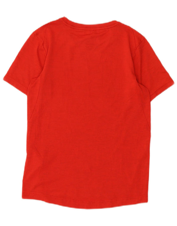 Nike Dri Fit T-Shirt-Oberteil für Jungen, 10–11 Jahre, mittelrot geflecktes Polyester