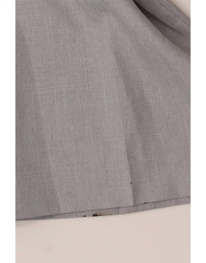 Gerade Herren-Anzughose von Marks & Spencer, W42, L29, grau, Polyester
