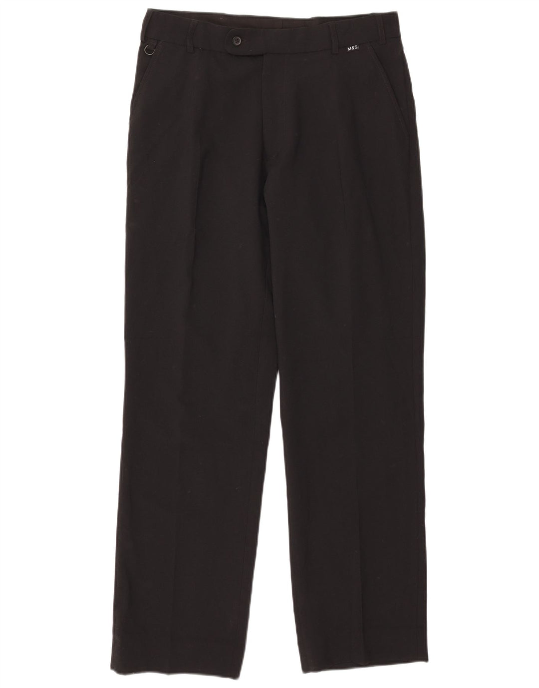 Gerade Damen-Anzughose von Marks & Spencer, W32, L31, Schwarz, Polyester