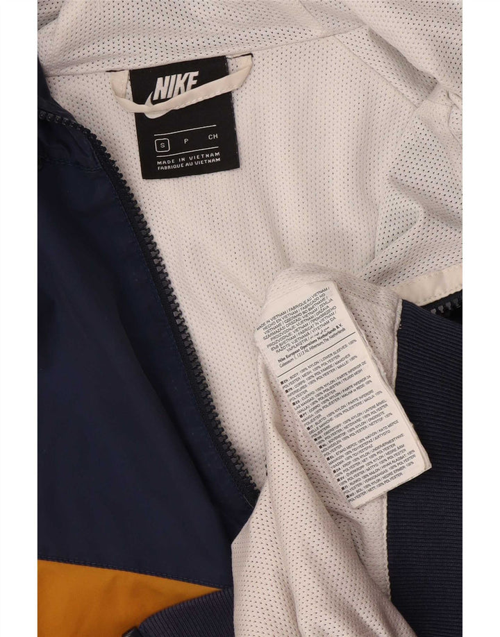 Nike Herren-Regenjacke mit Kapuze, UK 36, Größe S, mehrfarbig, Colourblock-Nylon