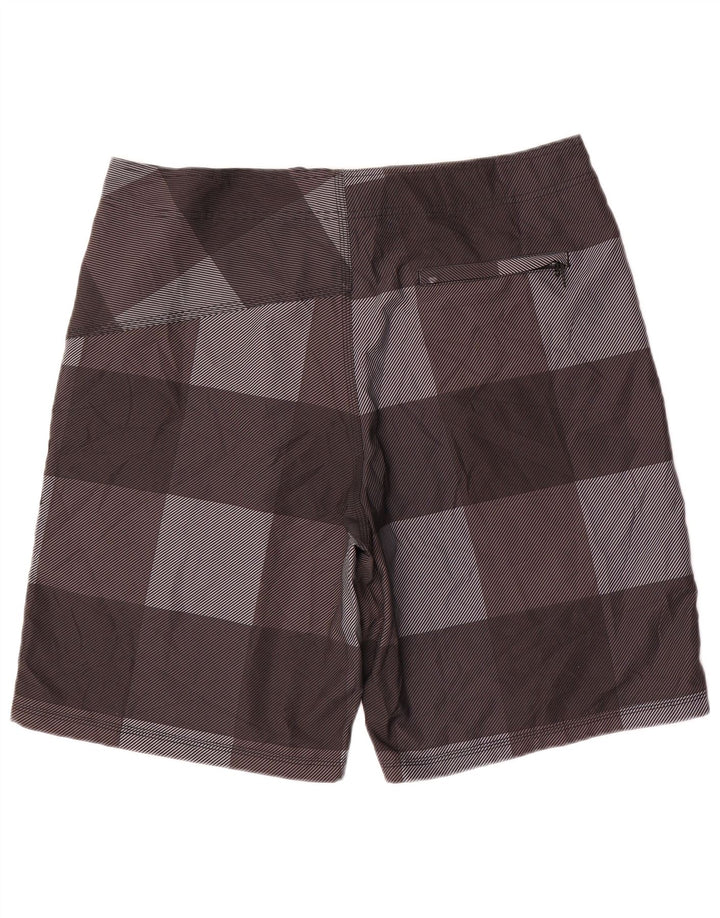 Hurley Herren Badeshorts mit Grafik, groß, grau kariert, Polyester