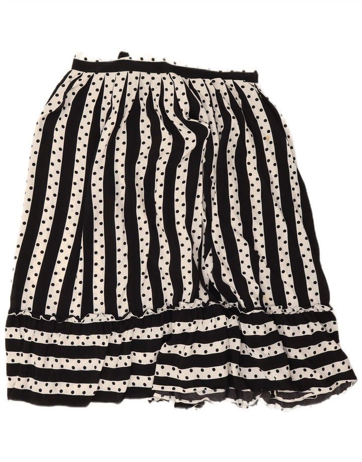 Wichele Damen ausgestellter Rock IT 42 Medium W30 Weiß gestreifte Viskose