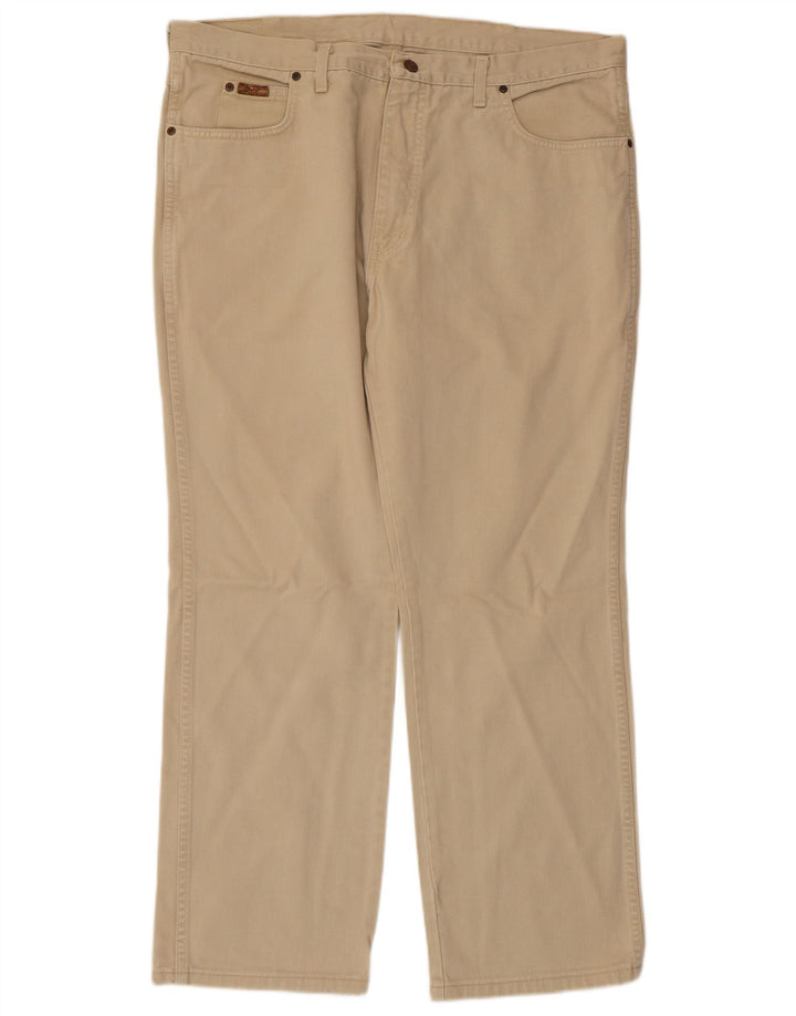 WRANGLER Herren Texas Straight Freizeithose W40 L30 Beige Baumwolle
