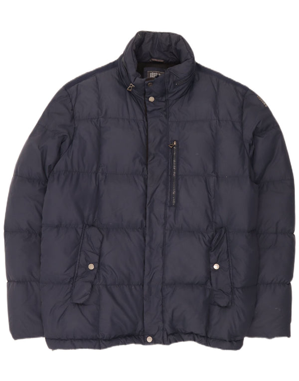 Geox wattierte Herrenjacke mit Kapuze, UK 48 4XL, Marineblau