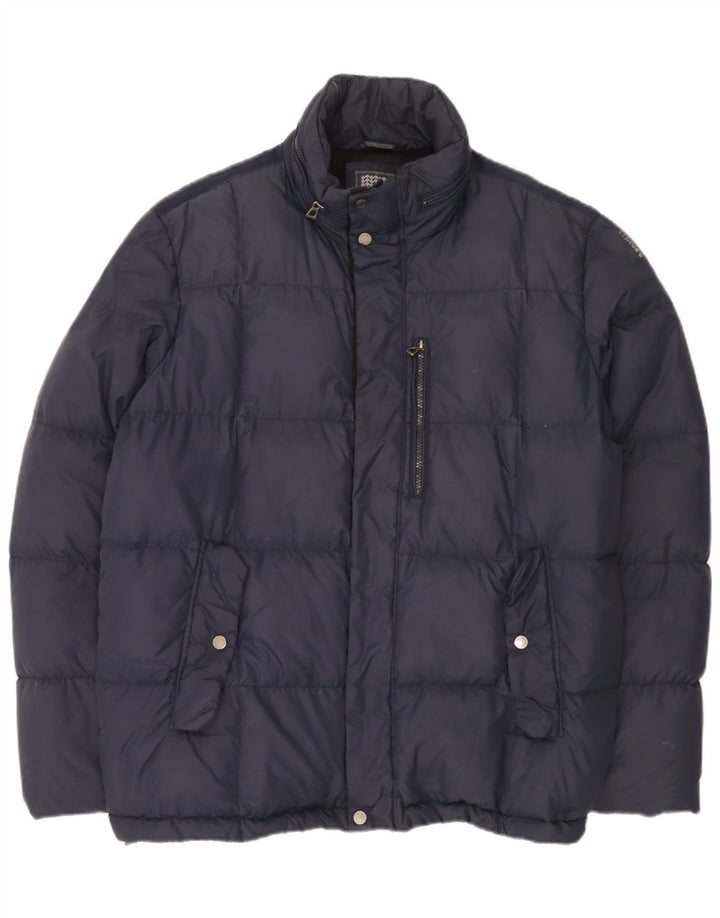 Geox wattierte Herrenjacke mit Kapuze, UK 48 4XL, Marineblau