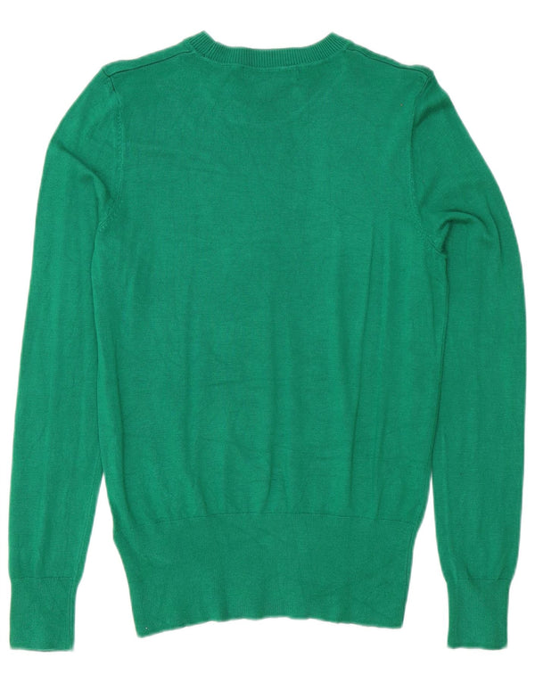 Marks & Spencer Damen-Pullover mit U-Boot-Ausschnitt, UK 12, mittelgrüne Viskose