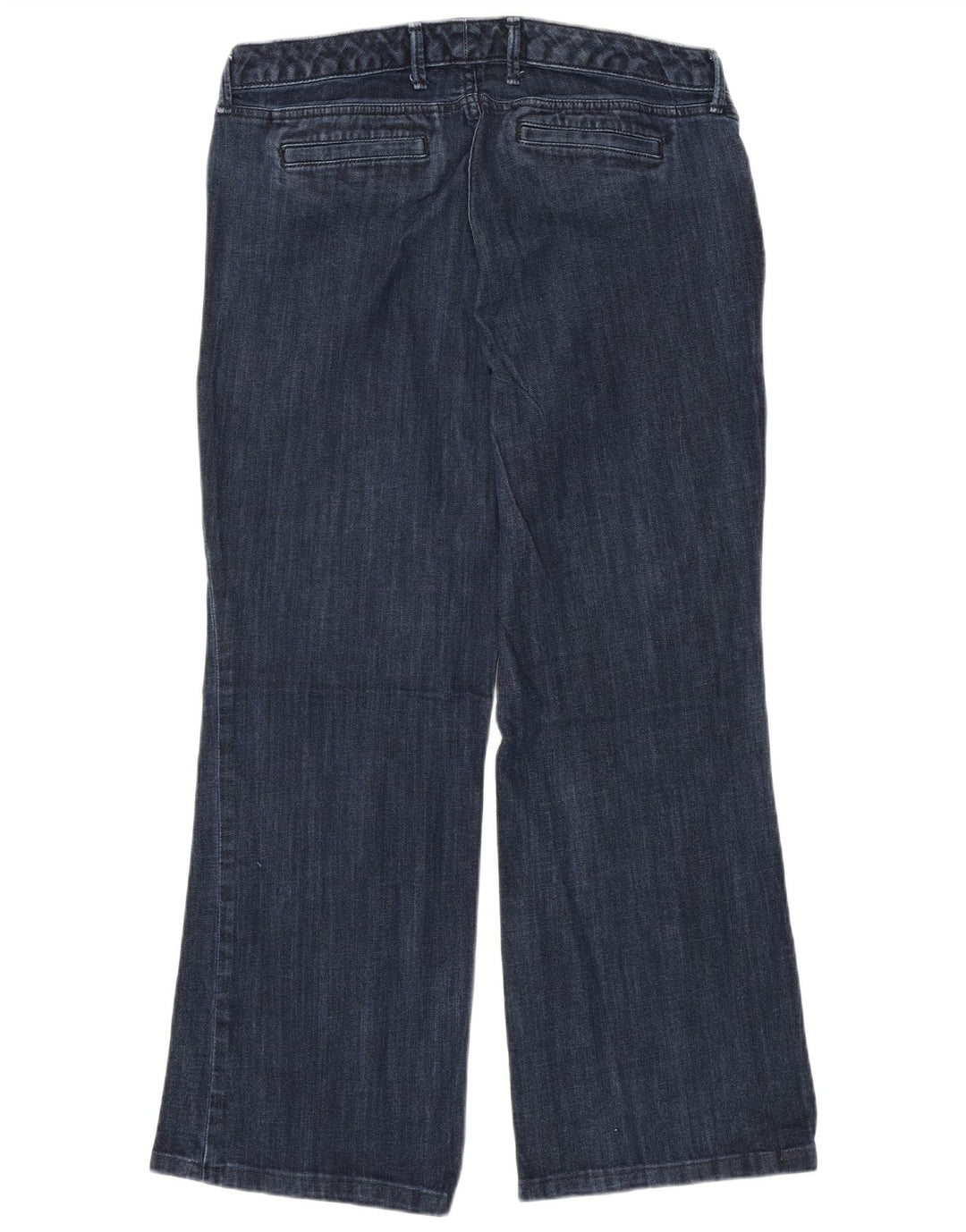 EDDIE BAUER Damen Curvy Straight Jeans US 14 XL W36 L28 Marineblaue Baumwolle