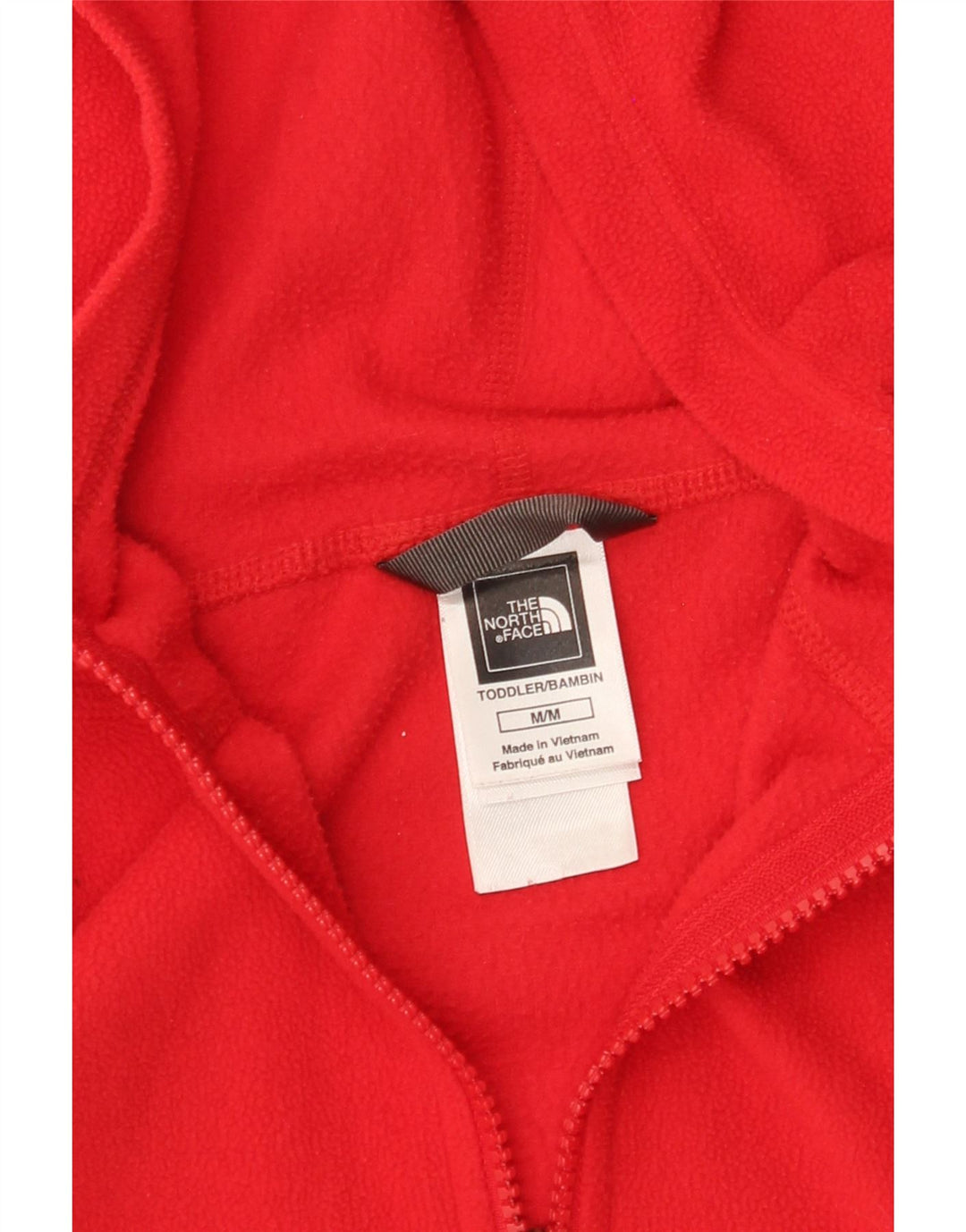 THE NORTH FACE Jungen-Fleecejacke mit Kapuze, 9–10 Jahre, mittelrotes Polyester