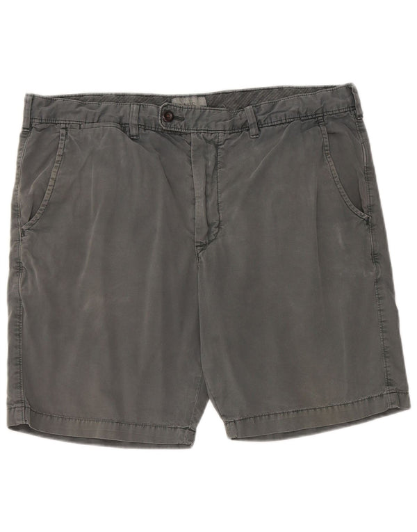 Marks & Spencer Damen Chinoshorts W36 Large Graue Baumwolle