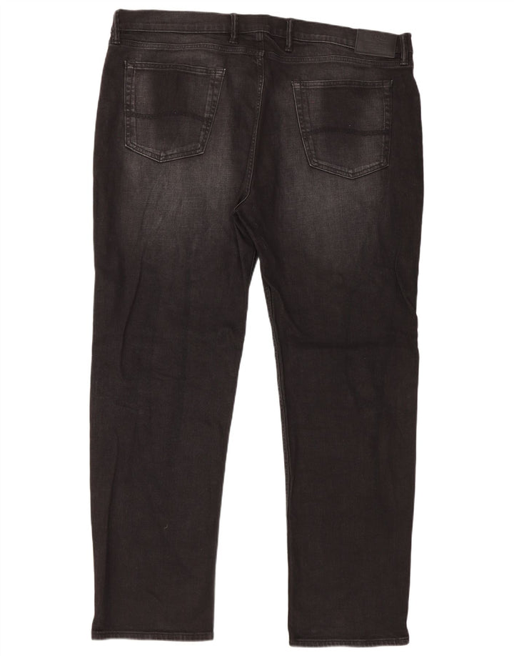 Marks & Spencer Herren Straight Jeans W44 L31 Schwarze Baumwolle