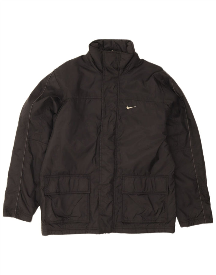 Nike Herren gepolsterte Jacke UK 36/38 Small Schwarz Nylon
