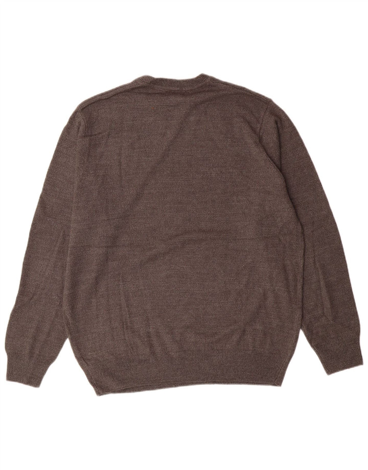 Dockers Herren-Pullover mit Rundhalsausschnitt, Größe L, Grau, Argyle/Diamant-Acryl