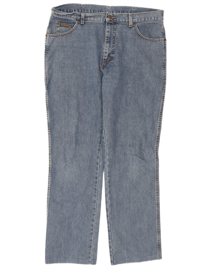 Wrangler Herren Straight Jeans W36 L32 Blue Cotton Classic