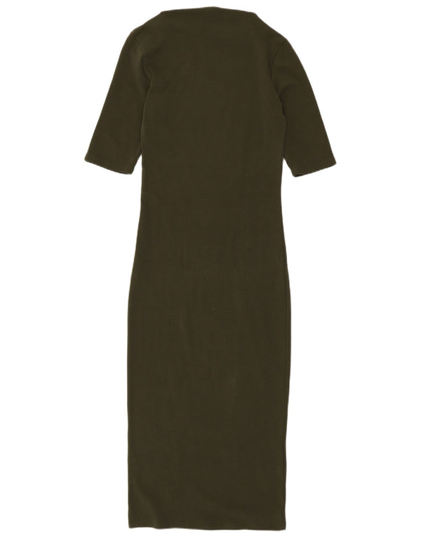 Zara Damen Maxikleid UK 8 Small Khaki