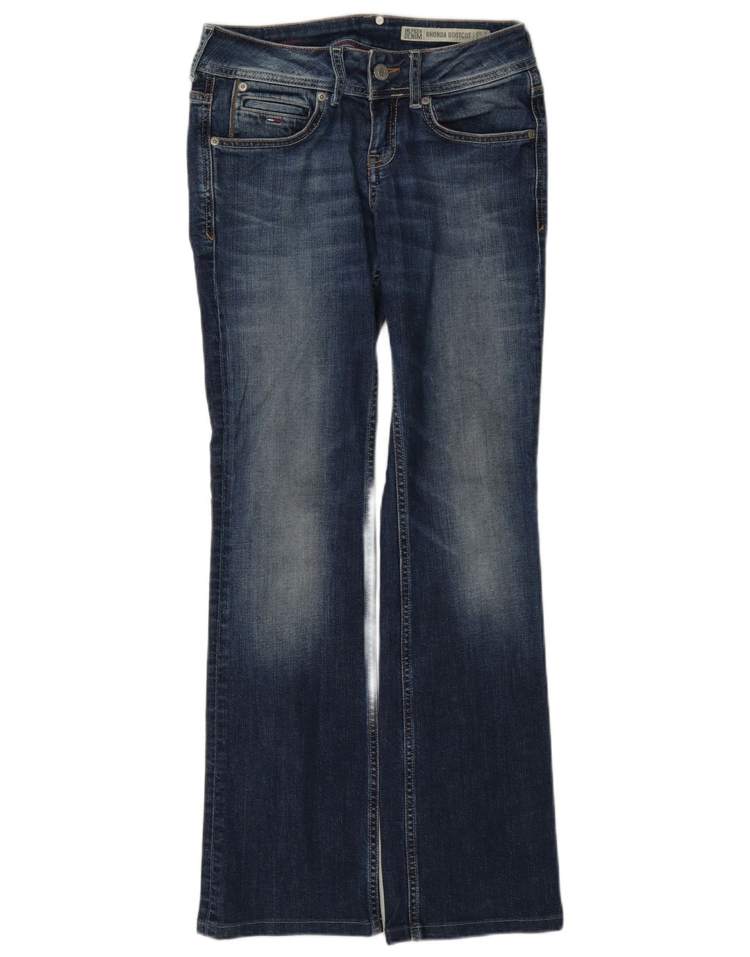 Tommy Hilfiger Damen Rhonda Bootcut Jeans W26 L32 Blaue Baumwolle