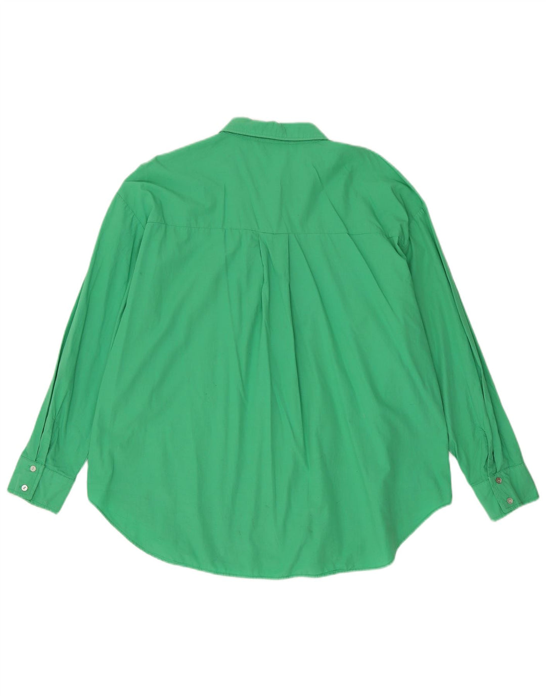 ZARA Damen-Oversize-Hemd, Gr. 40, Größe L, Grün, Baumwolle