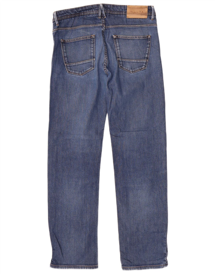 Massimo Dutti Herren-Jeans, reguläre Passform, gerade Passform, EU 40, Mittel W31 L30, Blau