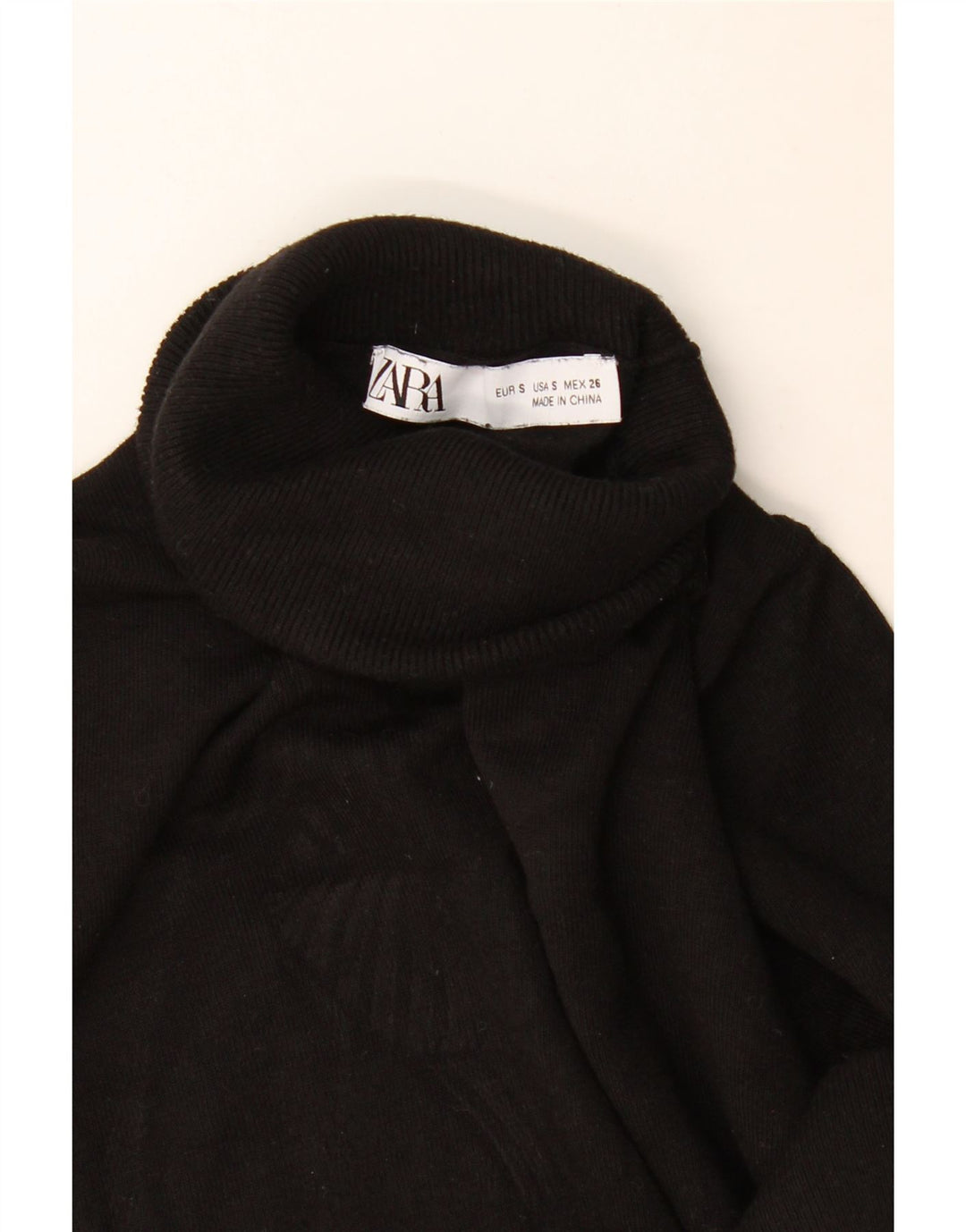 Zara Damen-Pullover mit Rollkragen, Gr. 10, Größe S, Schwarz