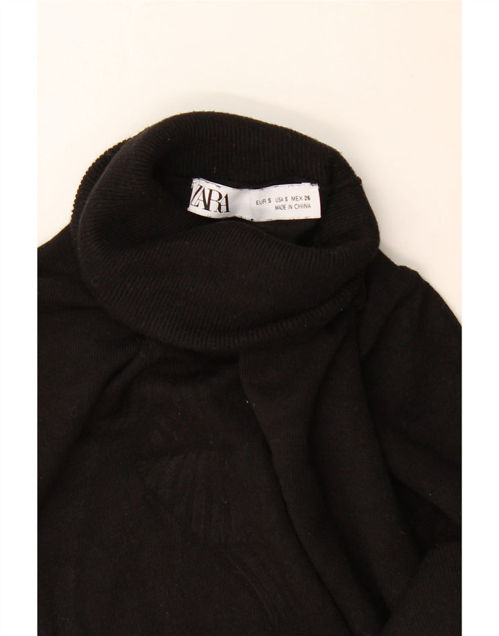 Zara Damen-Pullover mit Rollkragen, Gr. 10, Größe S, Schwarz