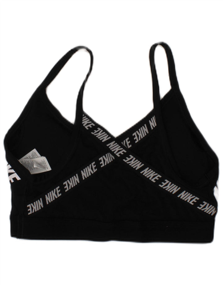 Nike Damen gepolstertes Sport-BH-Oberteil, Größe S, Schwarz, Polyester, Sport