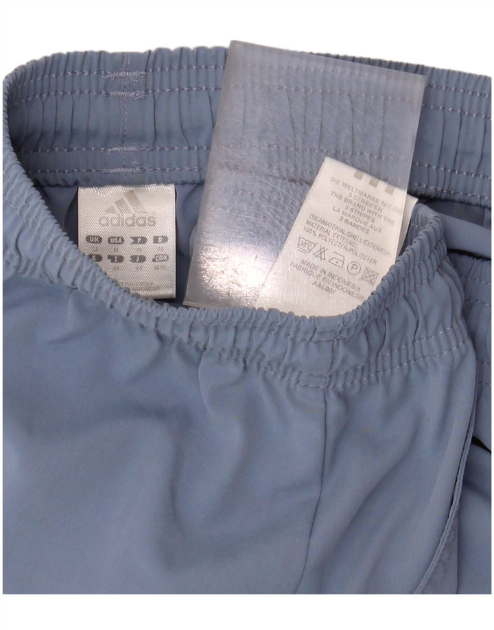 Adidas Damen Sportshorts UK 12 Mittelblaues Polyester
