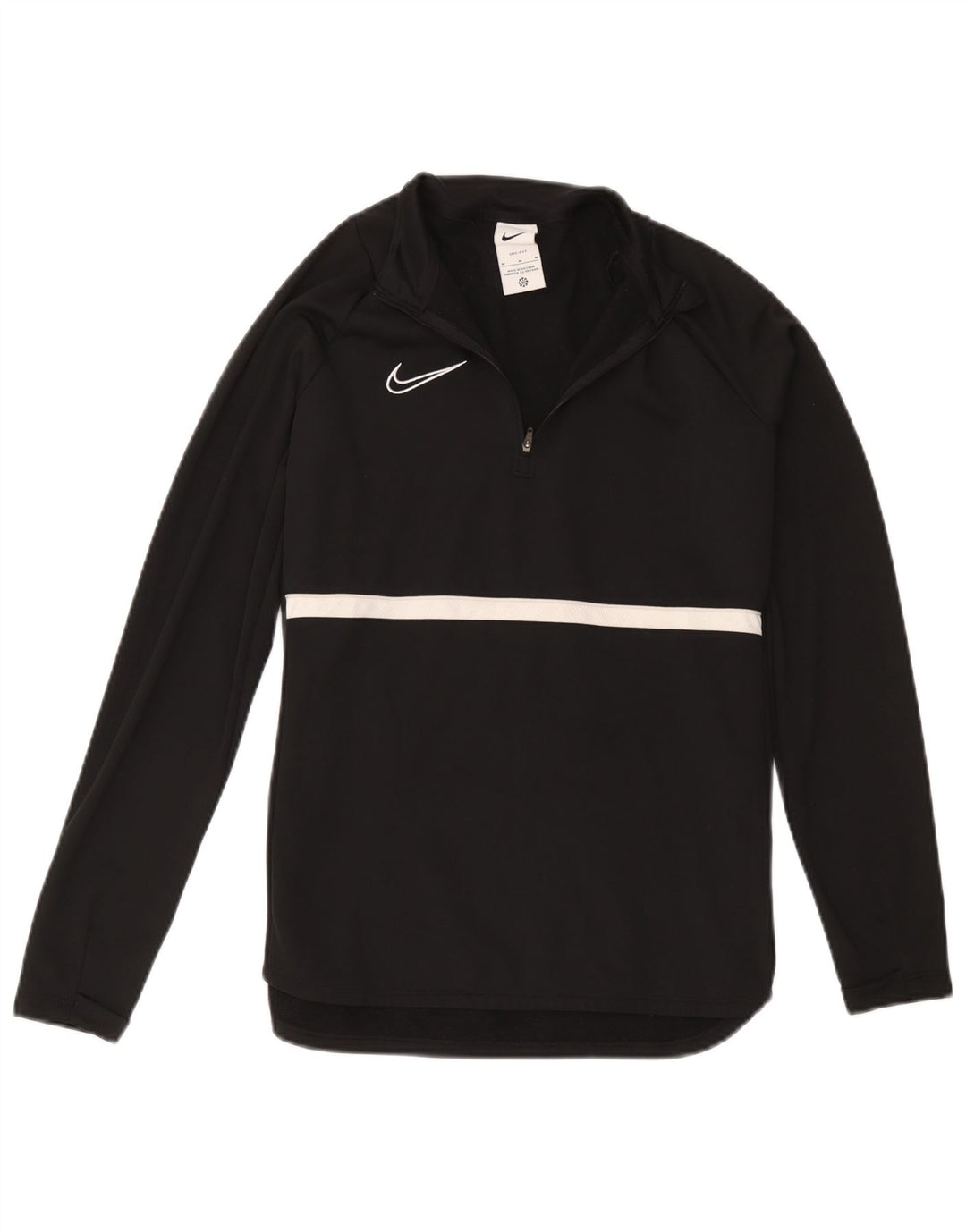 Nike Herren Dri Fit Pullover-Trainingsanzugoberteil mit Reißverschluss, Mittelschwarz, Farbblock