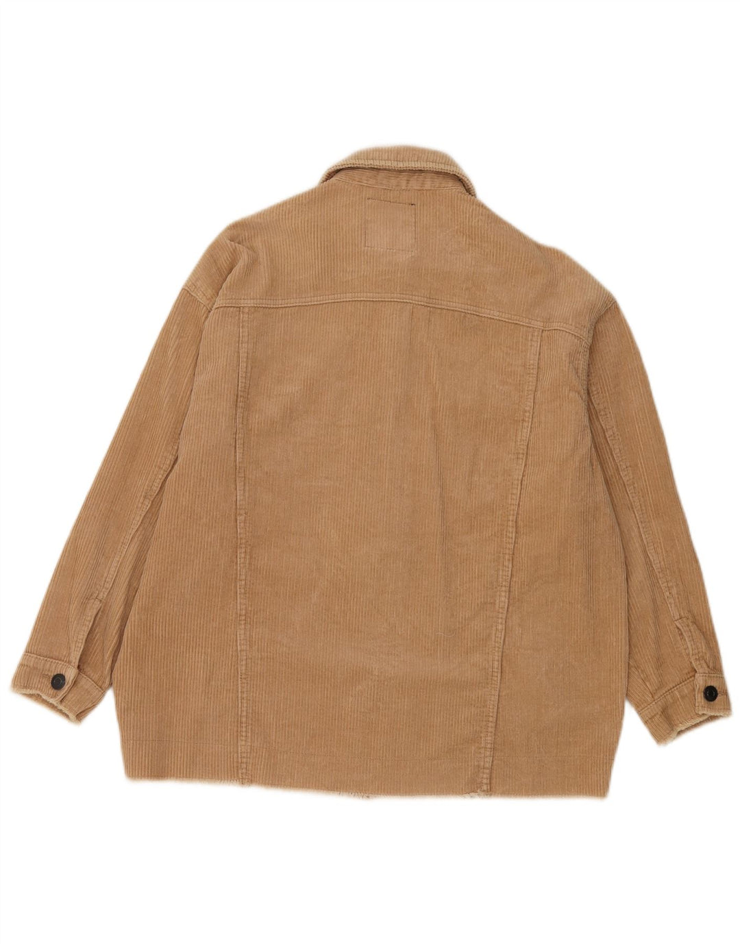 Zara Damen Übergroße Cordjacke UK 10 Small Braune Baumwolle