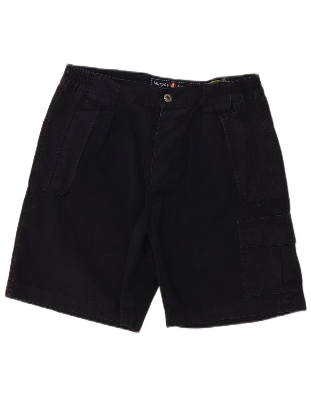 Murphy & Nye Herren Cargoshorts W31 Mittelschwarze Baumwolle