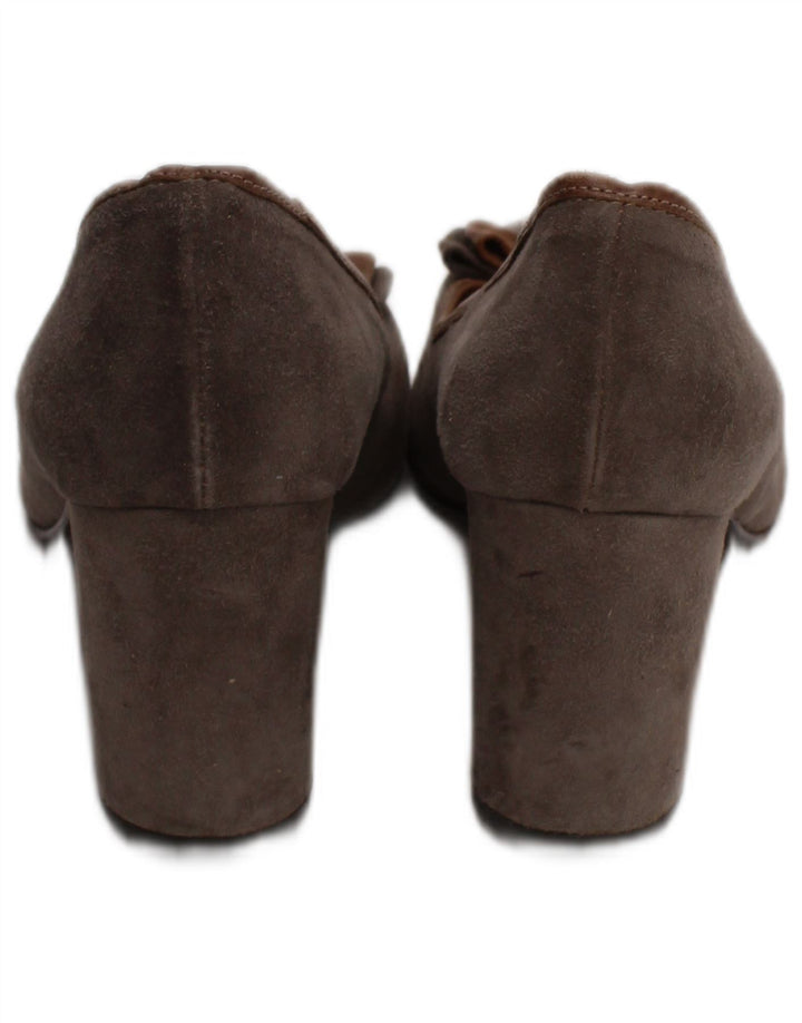 Napoleoni Damen-Pumps aus Wildleder, UK-Größe 5, graues Leder