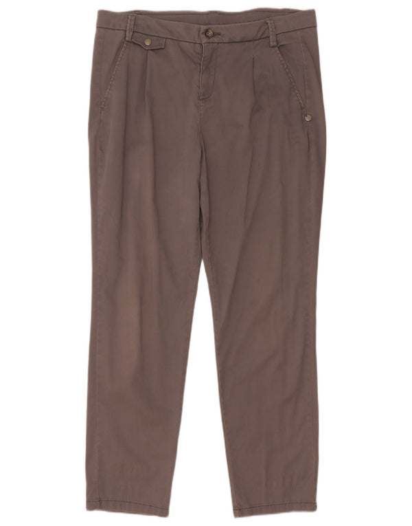 Benetton Slim Chino-Hose für Damen, UK 12, M, W34, L28, Grau, Baumwolle