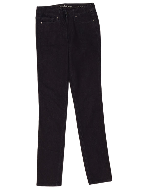 Calvin Klein Damen Slim Jeans US 4 Small W28 L32 Marineblaue Baumwolle