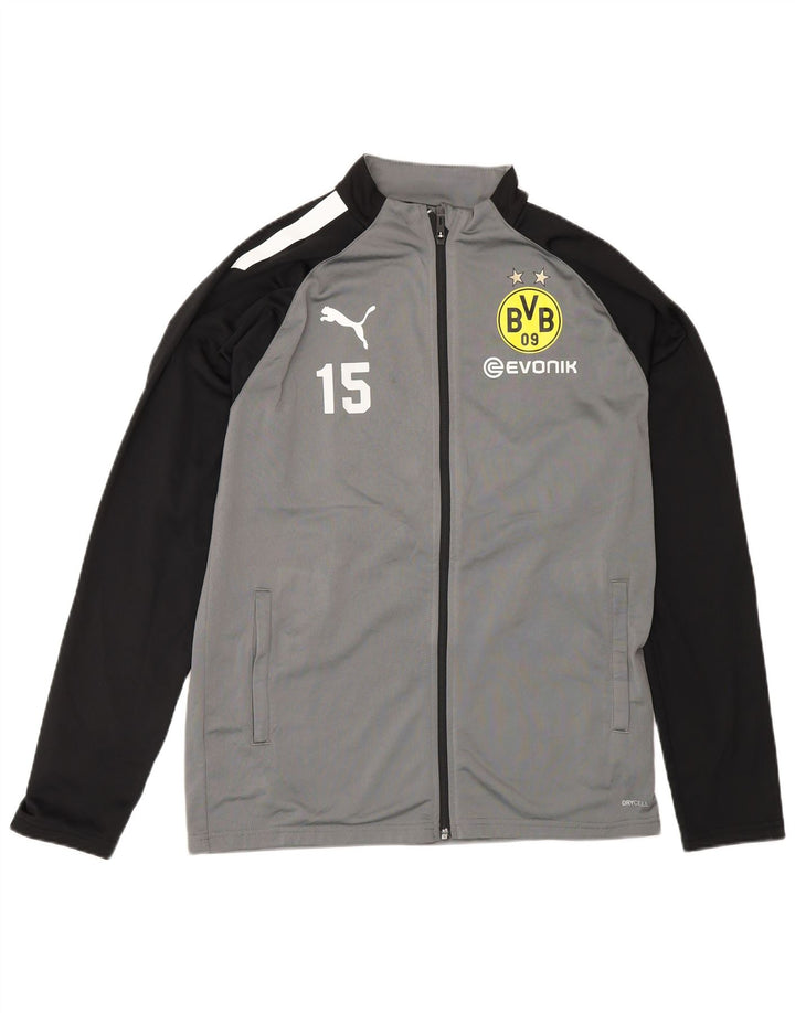 Puma Jungen BVB Dortmund Trainingsanzug Top Jacke 15-16 Jahre Grau Farbblock