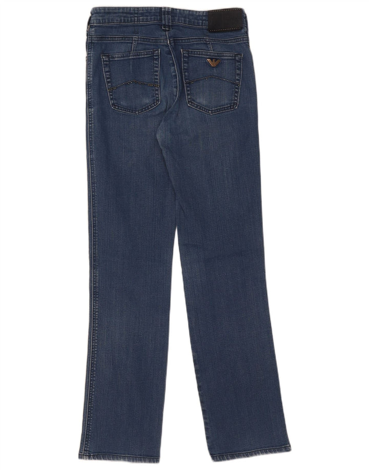 Armani Damen Straight Jeans W27 L27 Blau