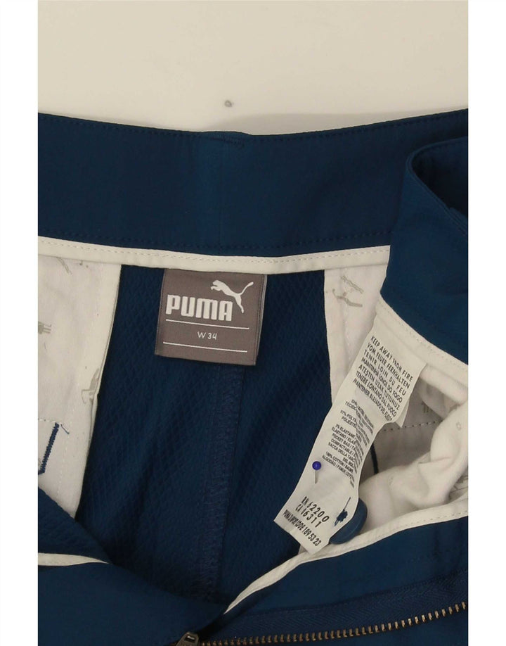 Puma Herren Chino Shorts W34 Large Blau Polyester