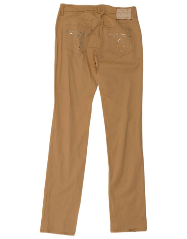 Calvin Klein Damen Slim Freizeithose W27 L34 Beige Baumwolle