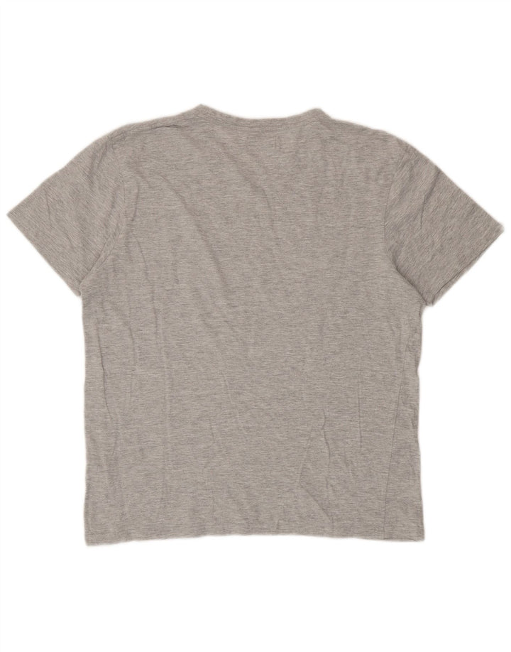 Saltrock Herren-T-Shirt-Oberteil aus mittelgrauer Baumwolle