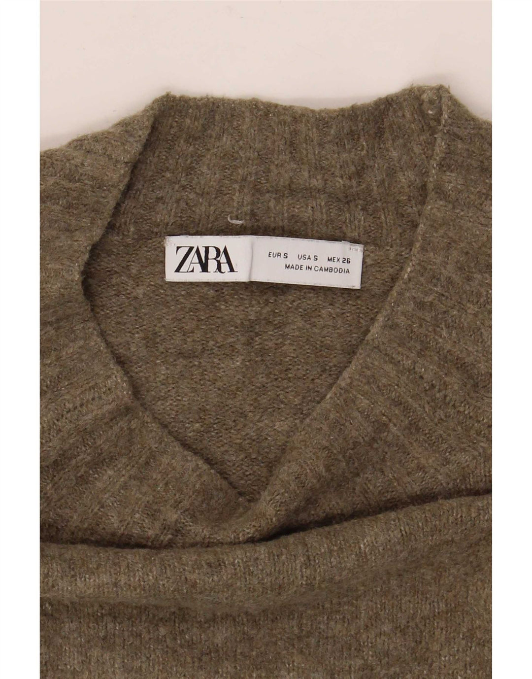 Zara Damen-Pullover mit Rollkragen, übergroß, Gr. 10, Größe S, Grün