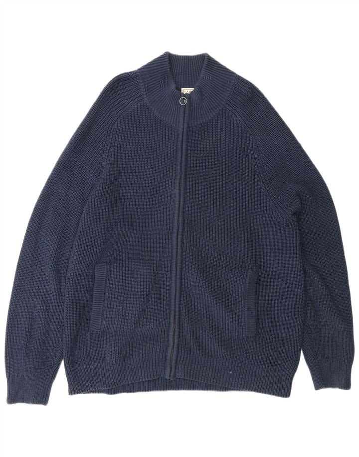 L.L.BEAN Herren-Strickjacke, groß, marineblau, Baumwolle