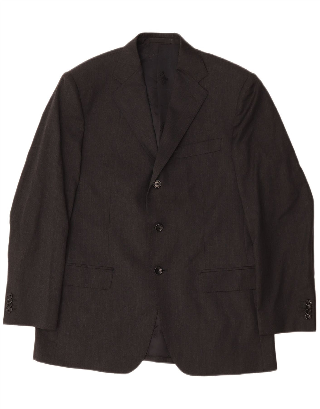 Boggi Herren Milano 3-Knopf-Blazerjacke IT 50 Große graue Wolle