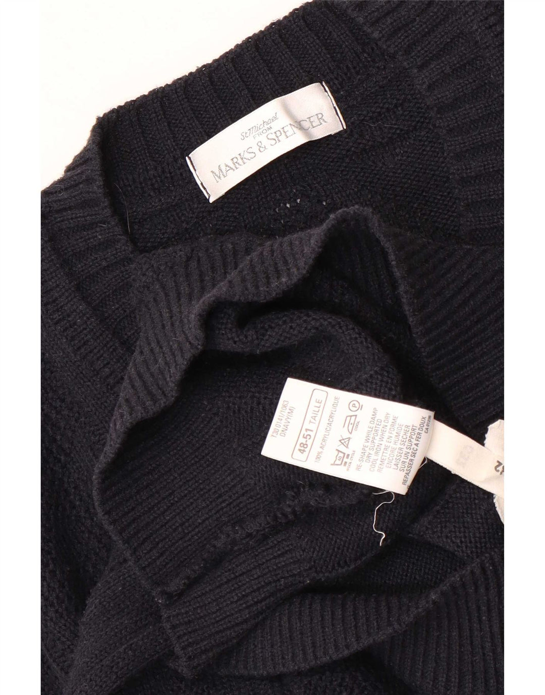Marks & Spencer Herren-Pullover mit V-Ausschnitt, Mittelblau, Acryl