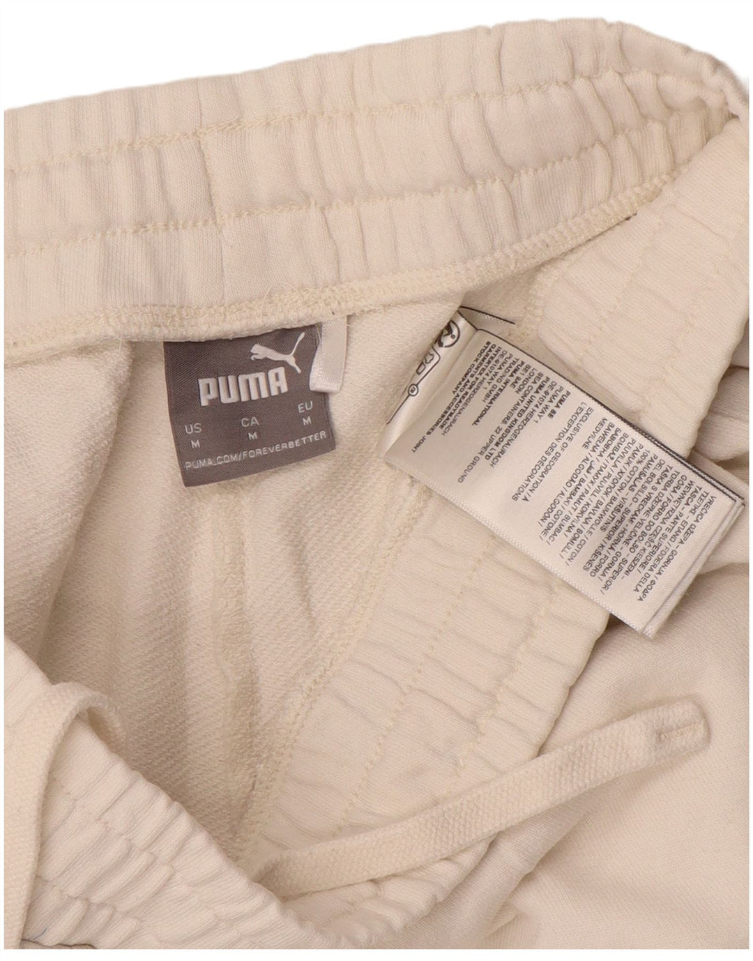 Puma Damen Trainingshose Jogger UK 14 Mittelweiße Baumwolle