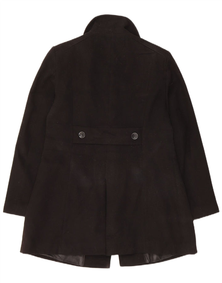 Marks & Spencer Damen-Mantel in normaler Passform, UK 10, Größe S, Schwarz, Polyester