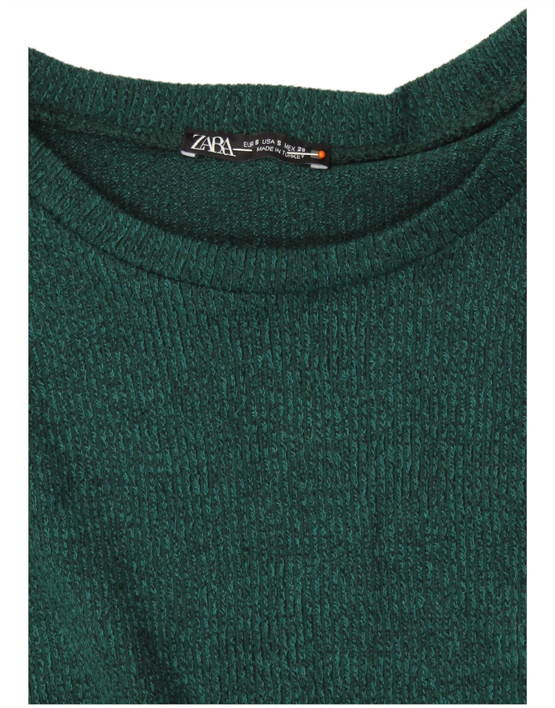 ZARA Damen-Pullover mit U-Boot-Ausschnitt, Gr. 10, Größe S, Grün