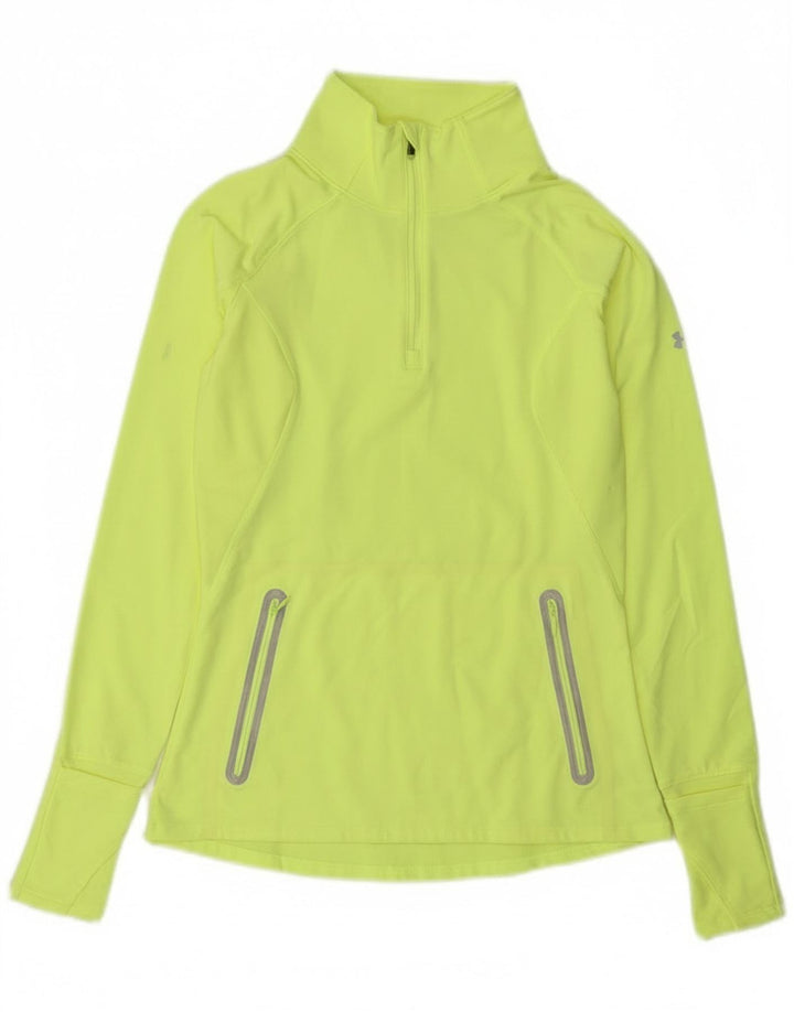 Under Armour Damen Cold Gear Pullover-Trainingsanzug-Oberteil, UK 8, Größe S, Gelb
