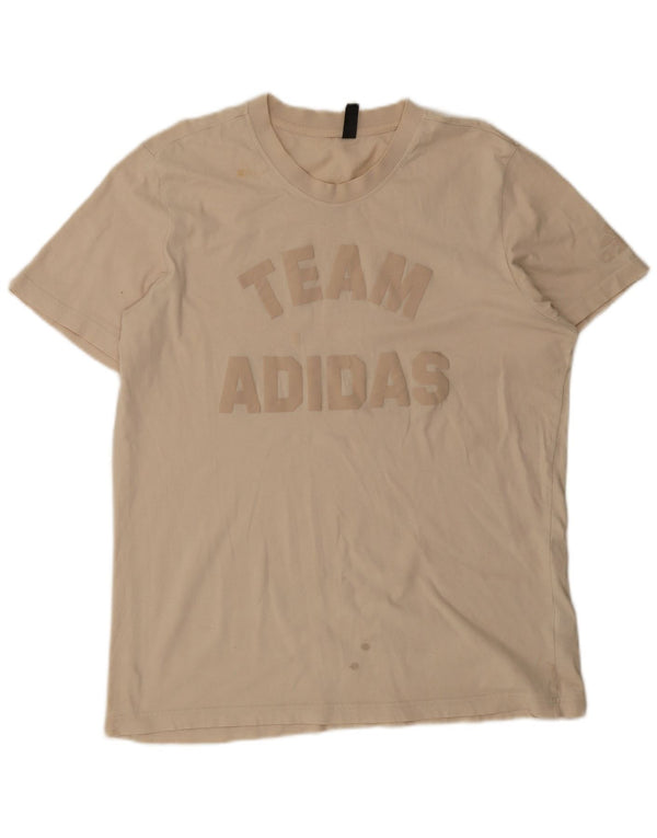 Adidas Herren Grafik T-Shirt Top Large Beige